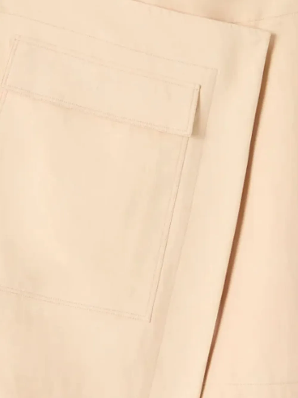 Lee Mathews Emery midi-wikkelrok met zakdetail - Beige