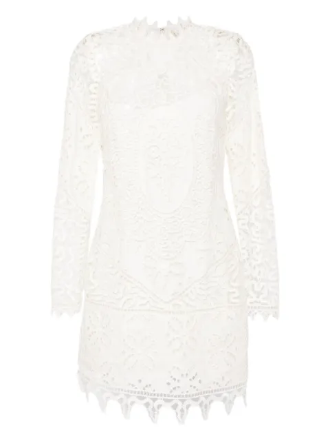 Ulla Johnson vestido de encaje con cuello de tortuga