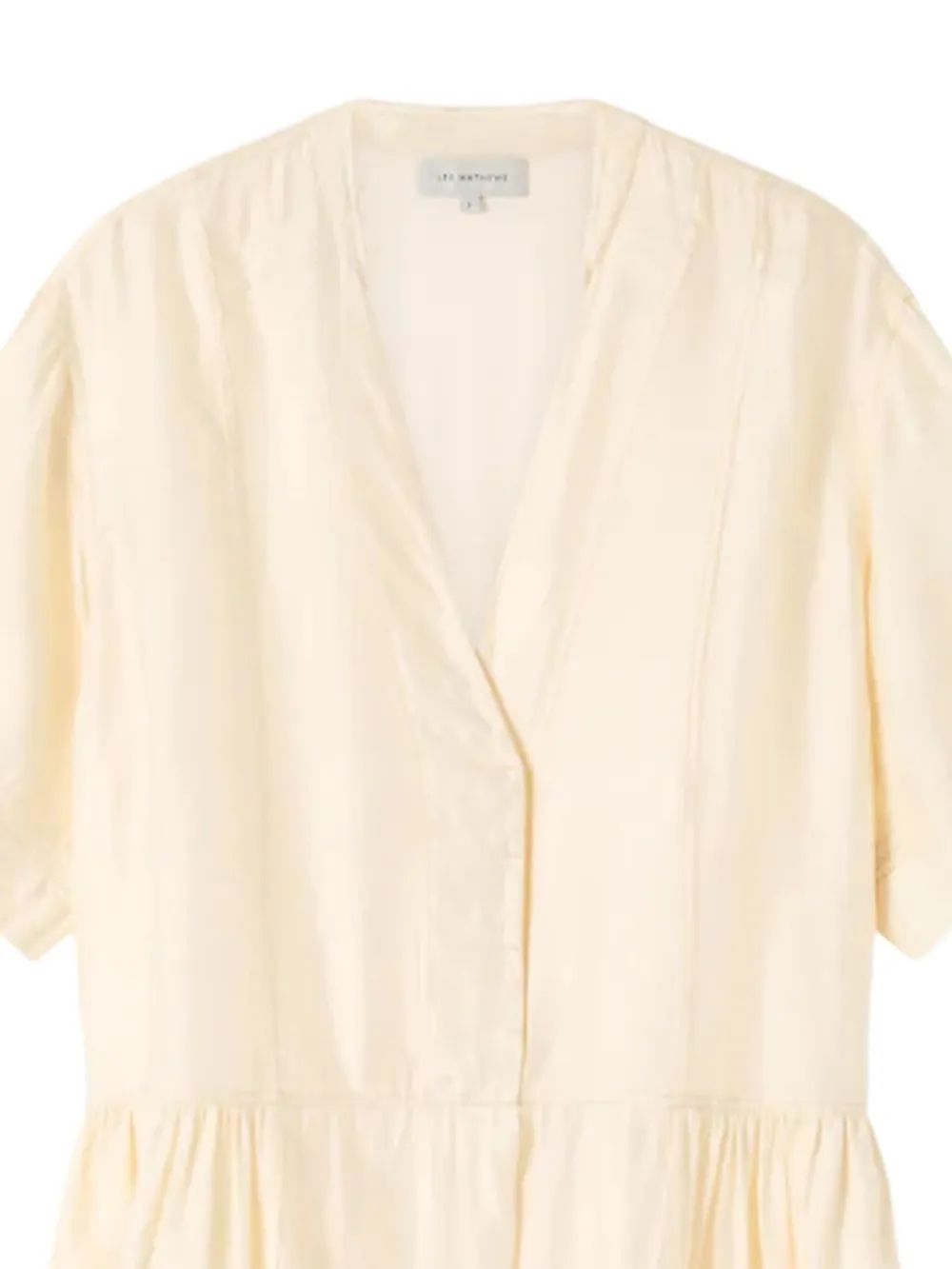 Lee Mathews Kline midi-jurk met V-hals - Beige