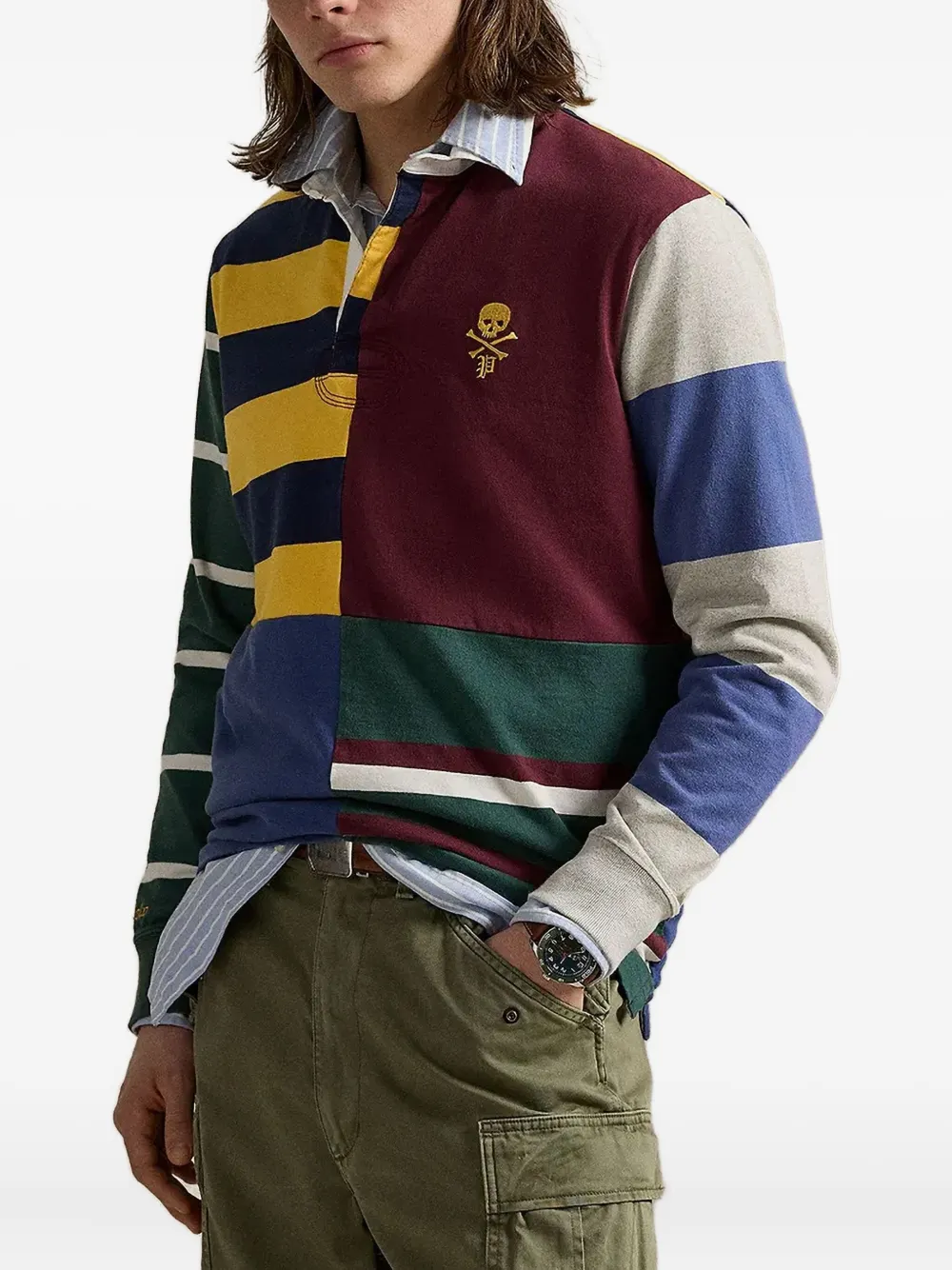Polo Ralph Lauren パッチワーク ポロシャツ - グリーン Polo Ralph Lauren パッチワーク ポロシャツ - グリーン