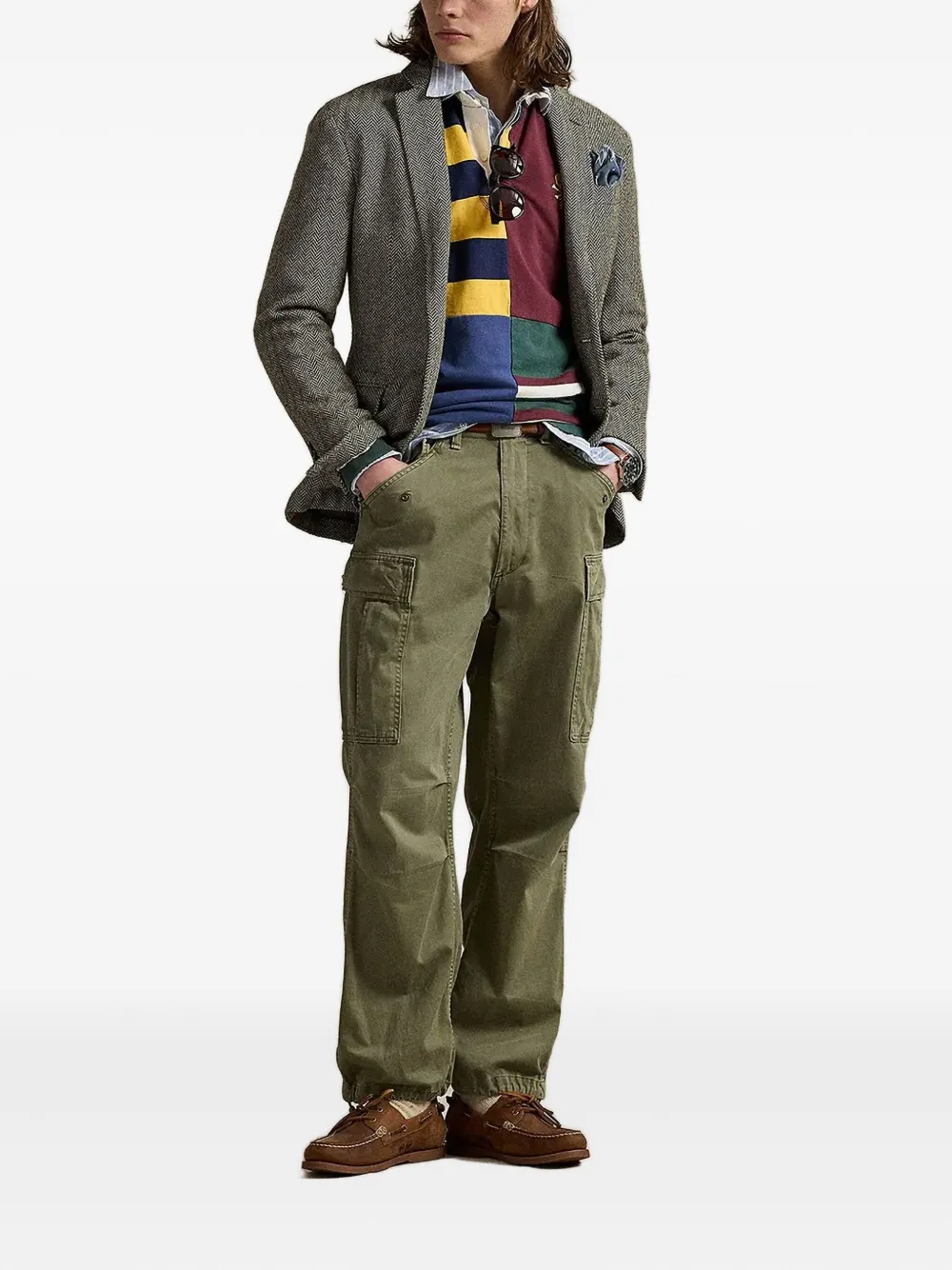 Polo Ralph Lauren Poloshirt met patchwork - Groen