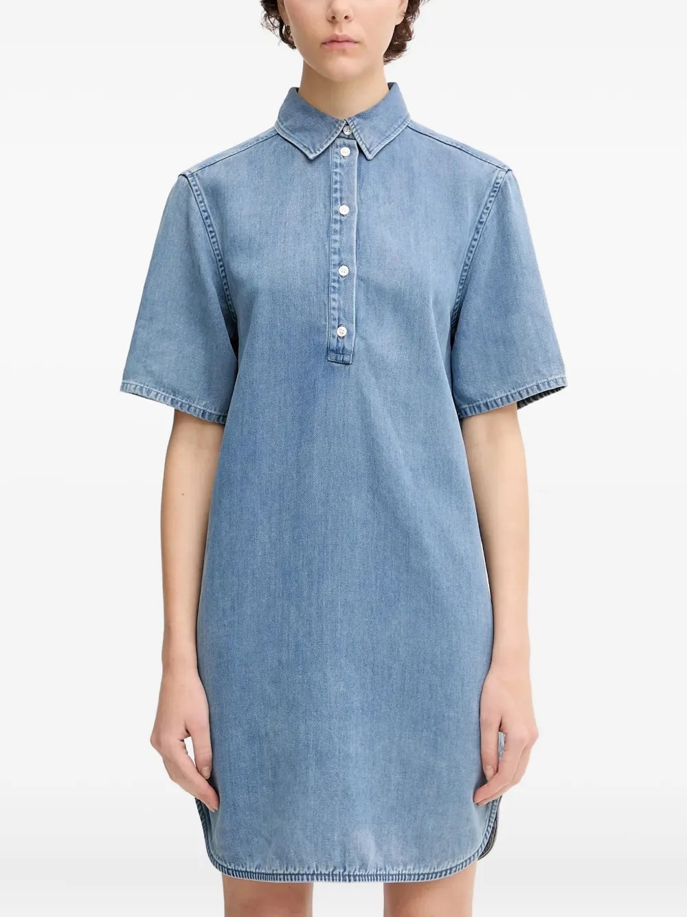 SAMSOE SAMSOE denim dress - ブルー SAMSOE SAMSOE denim dress - ブルー