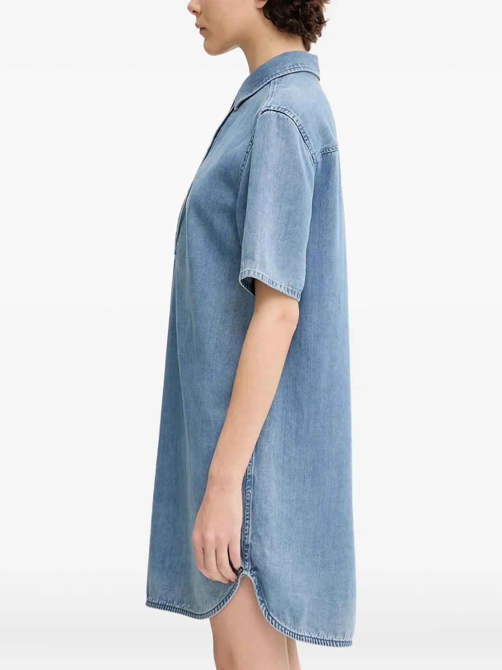 SAMSOE denim dress Blauw