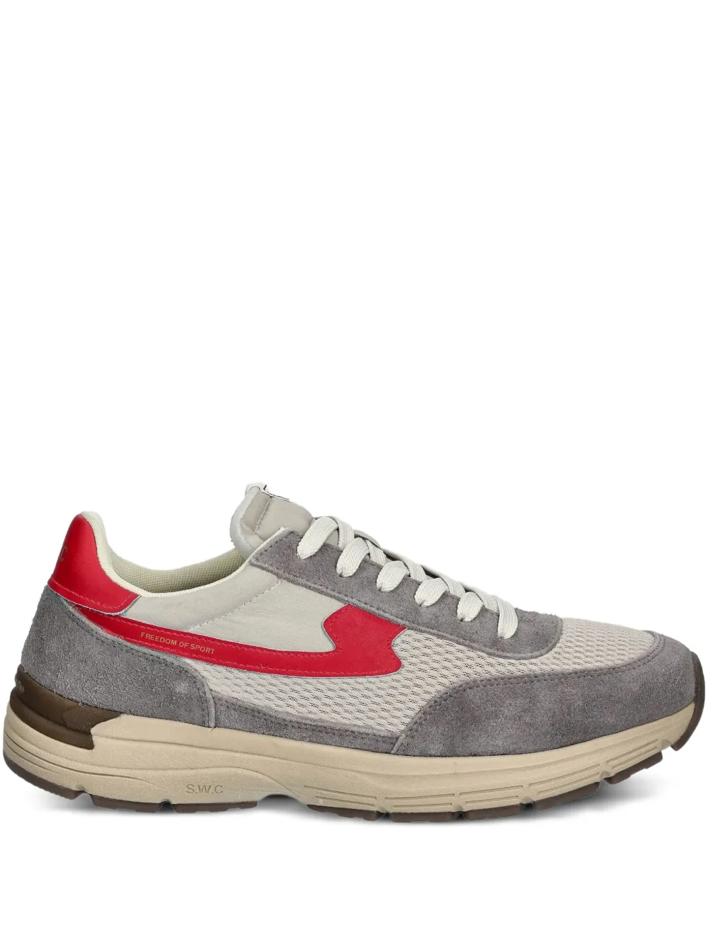 Stepney Workers Club Osier S-Strike suede mesh sneakers Grey