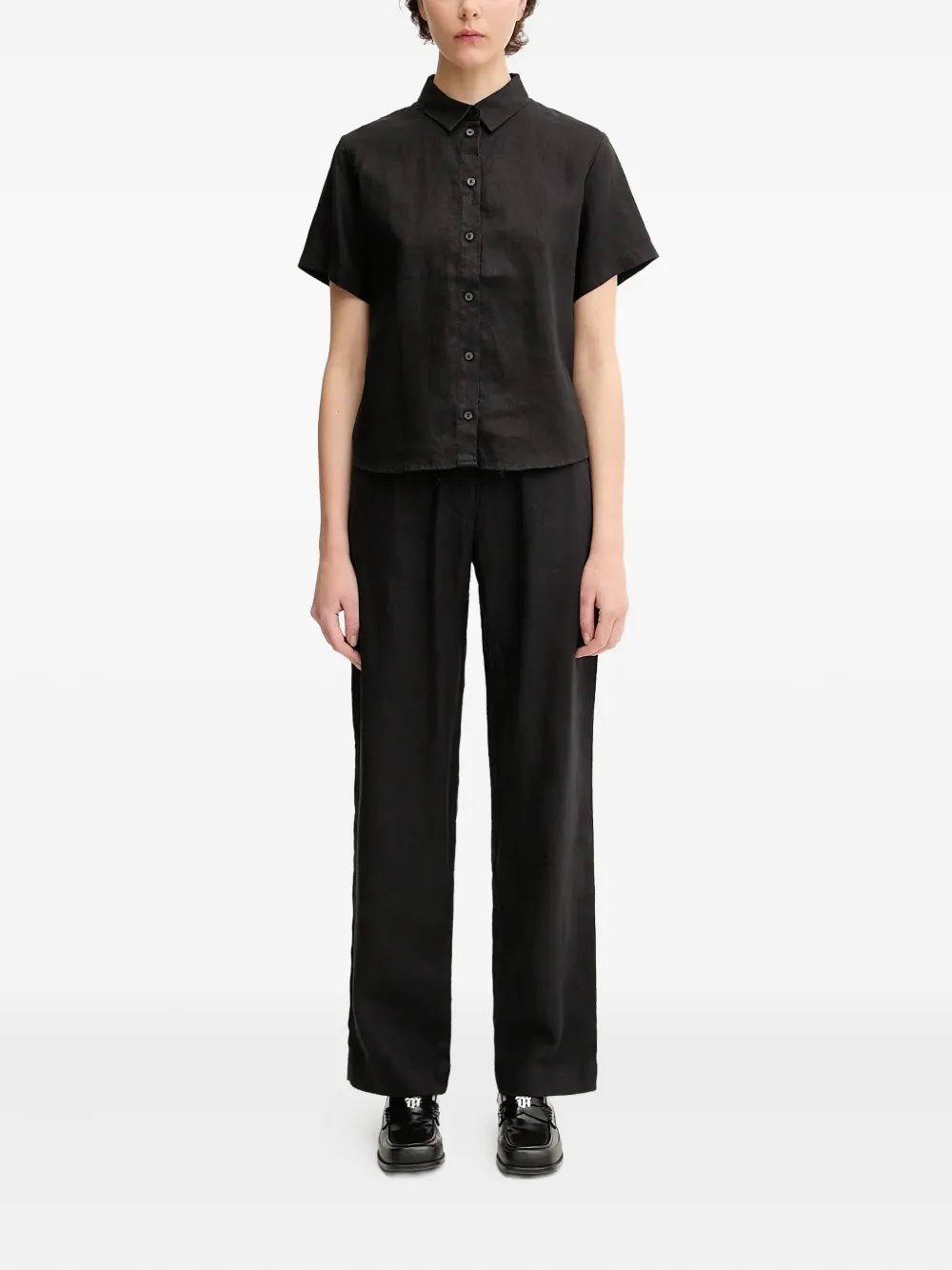 SAMSOE Button-down blouse Zwart
