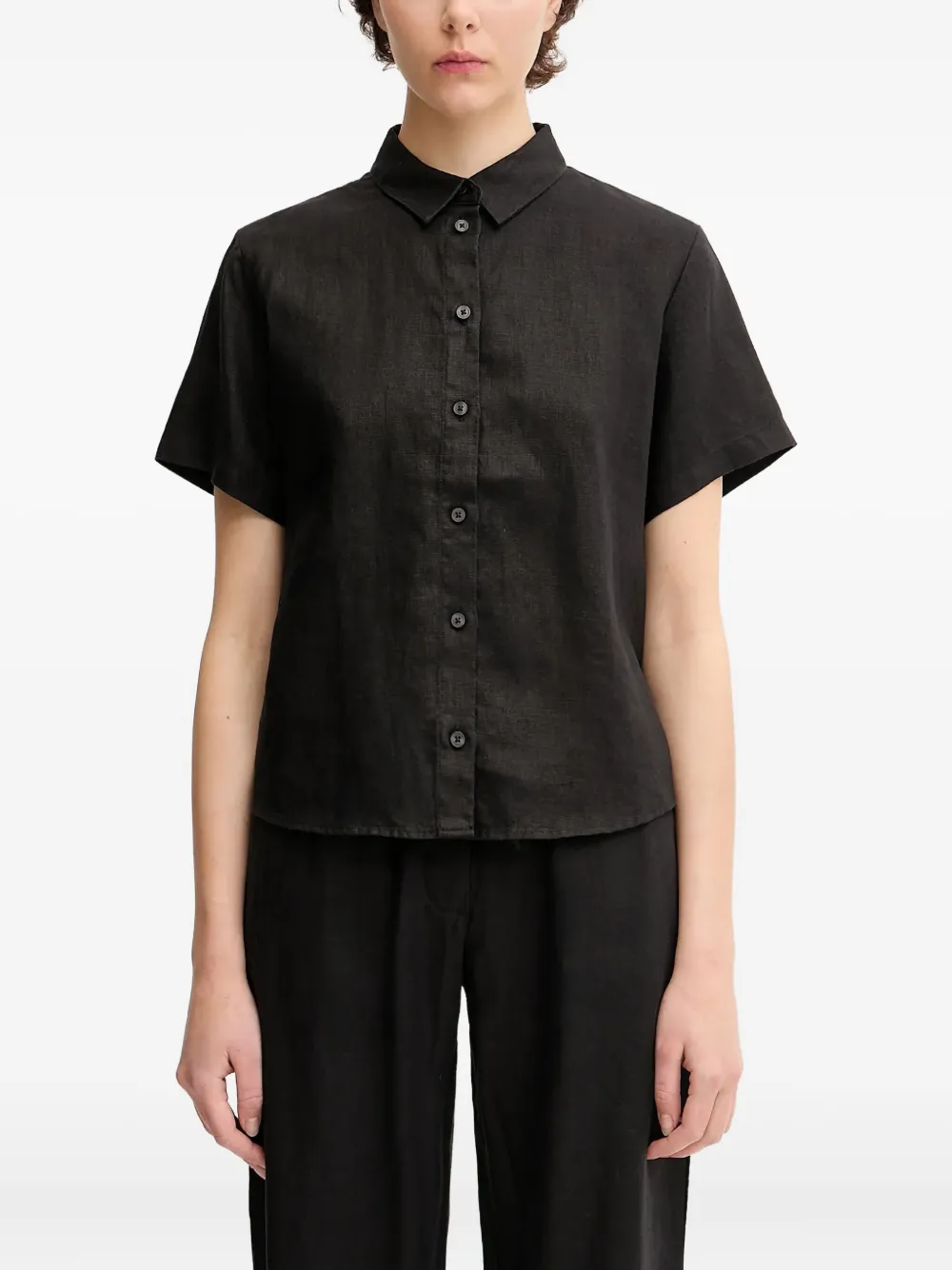 SAMSOE Button-down blouse Zwart