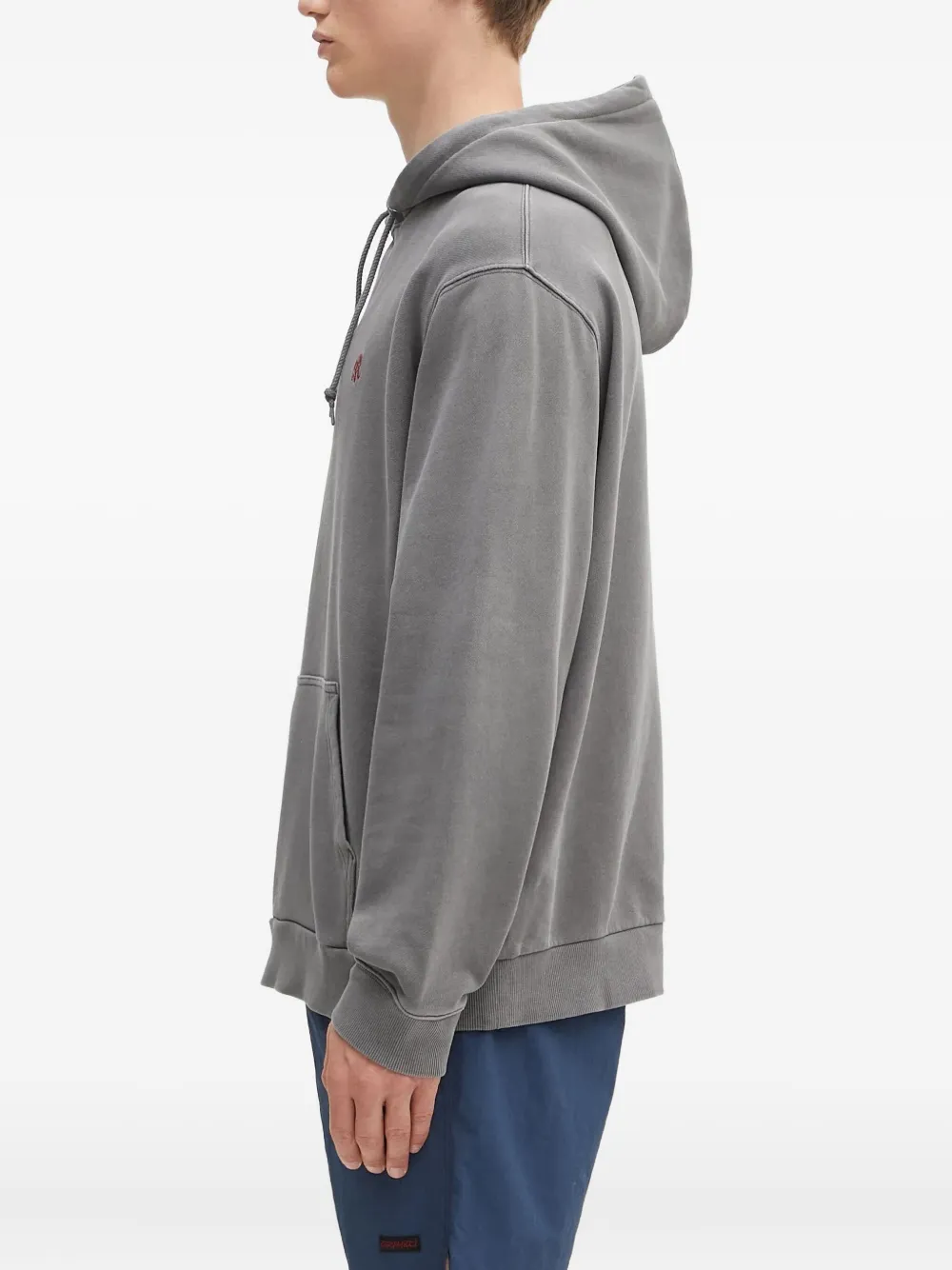 Gramicci Hoodie met geborduurd logo Grijs