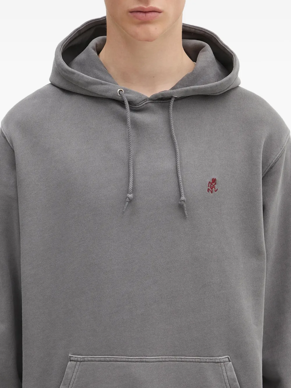 Gramicci Hoodie met geborduurd logo Grijs