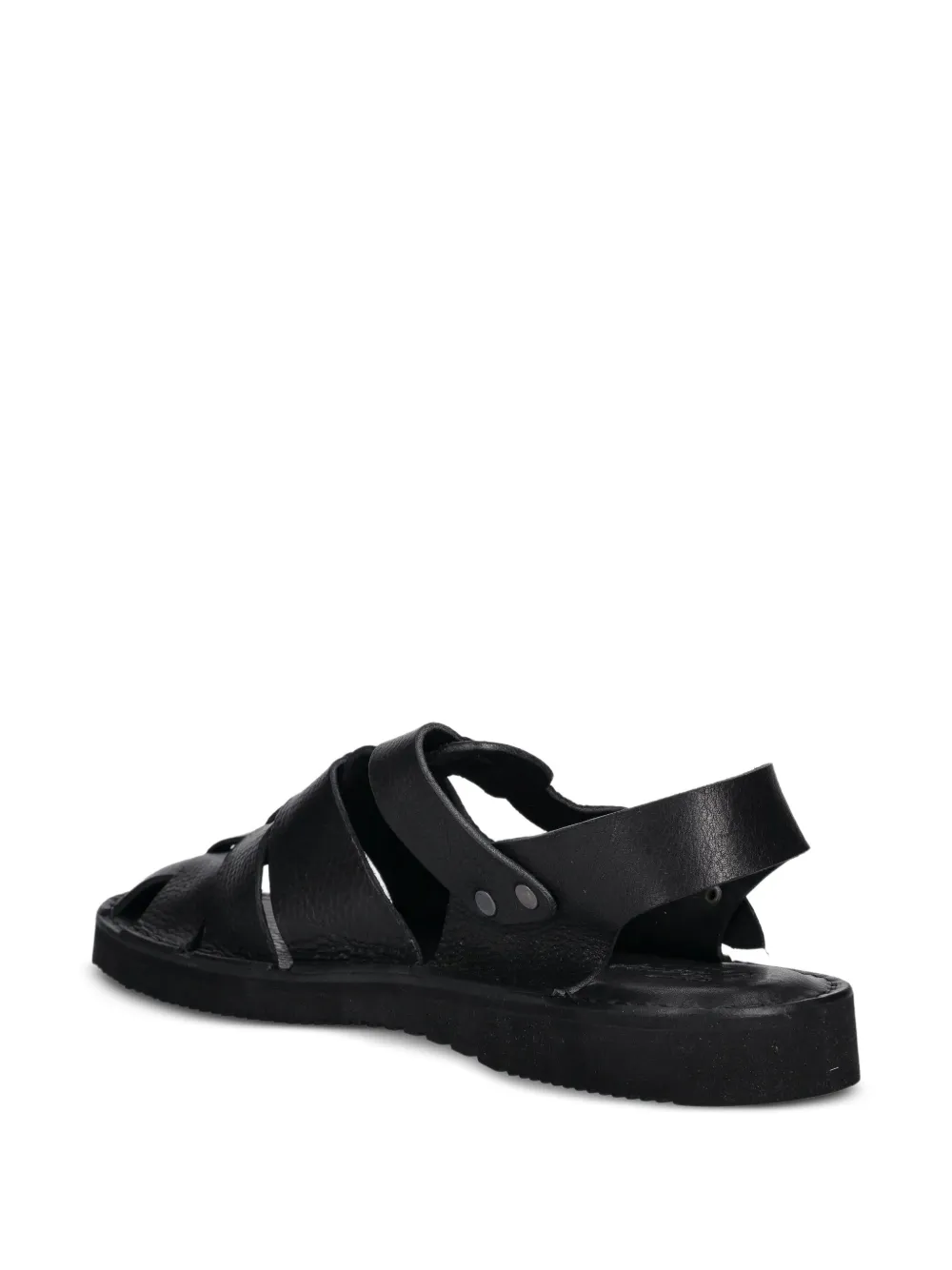 Fracap leather sandals Black