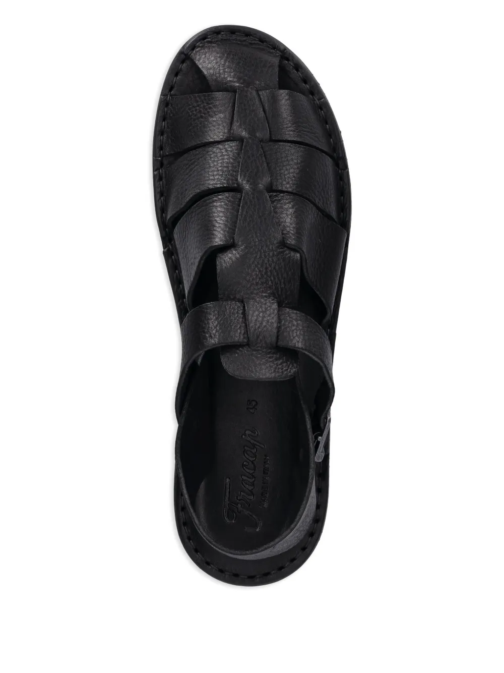 Fracap leather sandals Black