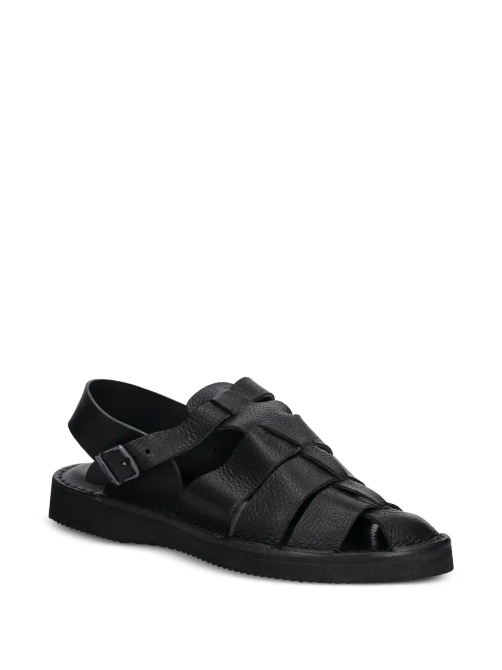Fracap leather sandals Black