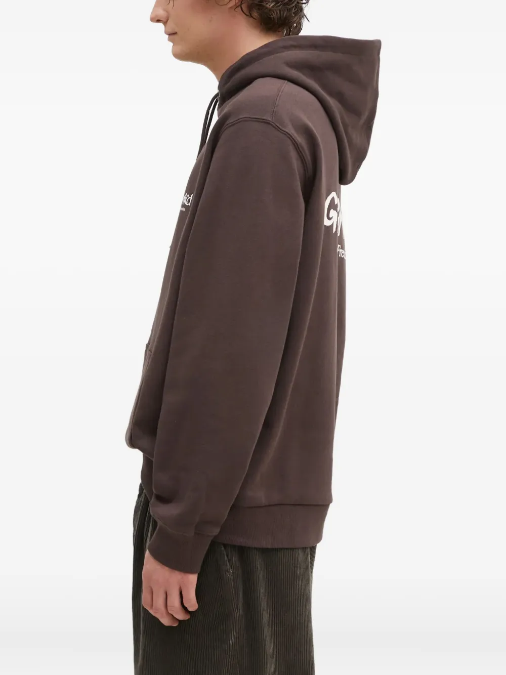 Gramicci Hoodie met logoprint Bruin