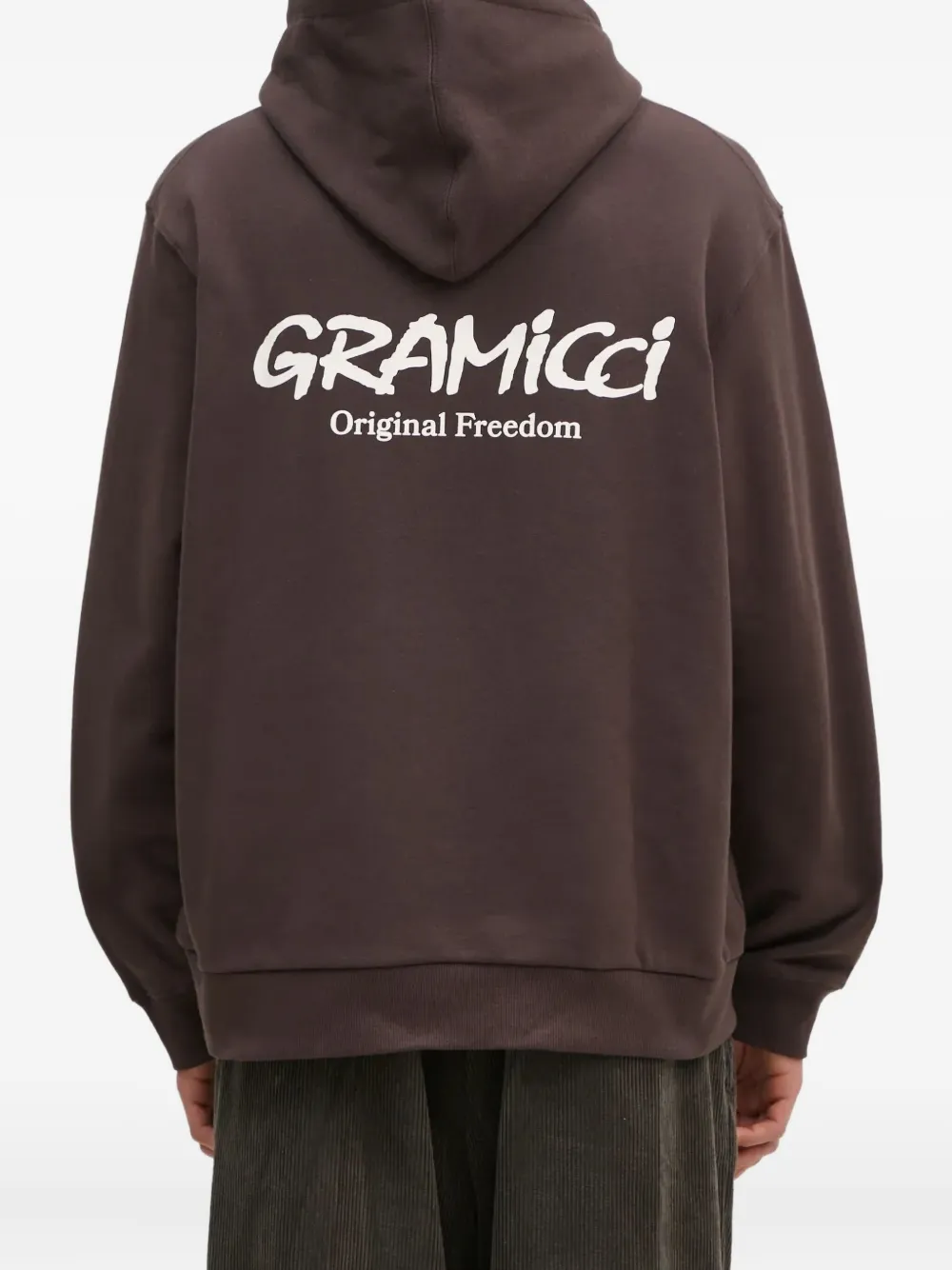 Gramicci Hoodie met logoprint Bruin