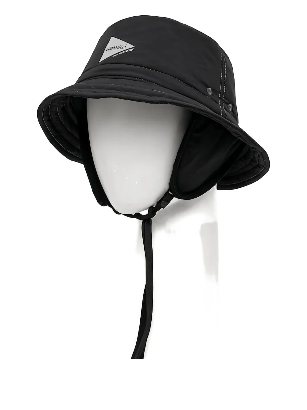 Gramicci x And Wander padded bucket hat | Black | Image 1