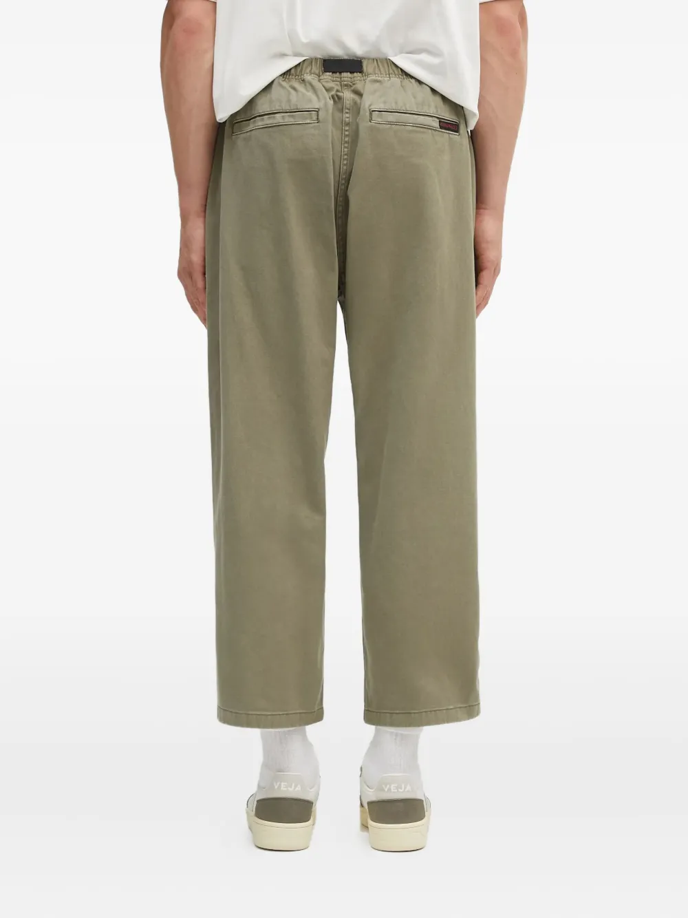 Gramicci Broek met zijzak en ceintuur Groen