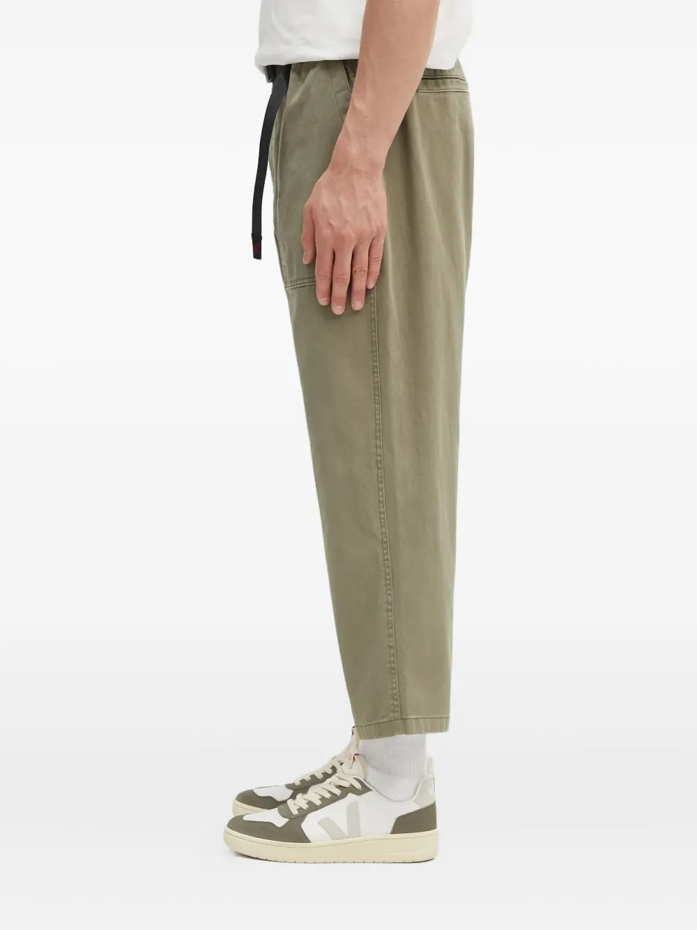 Gramicci Broek met zijzak en ceintuur Groen