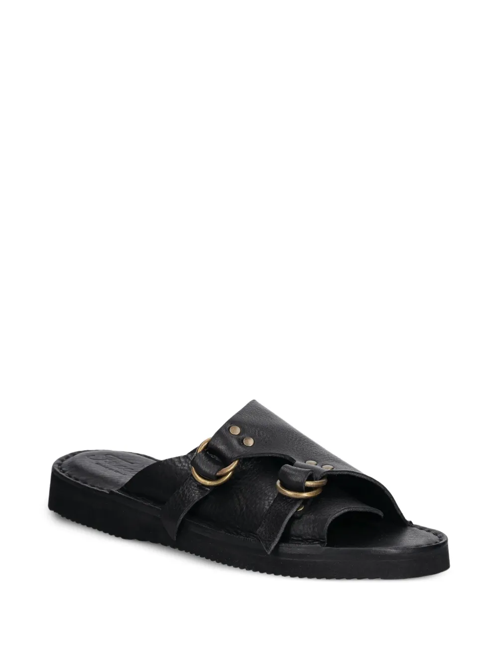 Fracap buckle-detail leather sandals Black