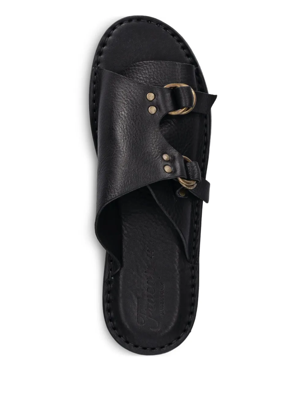 Fracap buckle-detail leather sandals Black