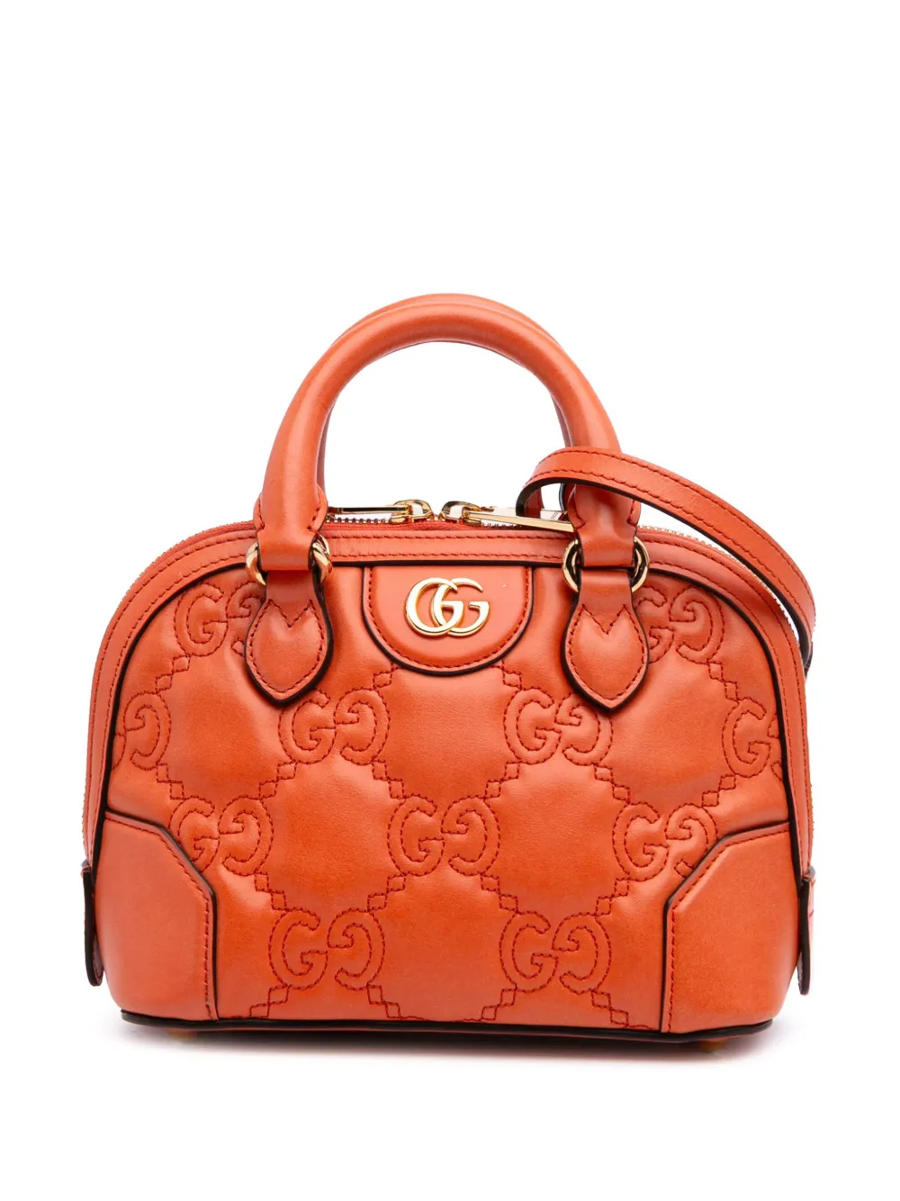 Gucci Pre-Owned 2016-2025 Mini GG Matelasse Calfskin Top Handle Bag Gucci Pre-Owned 2016-2025 Mini GG Matelasse Calfskin Top Handle Bag