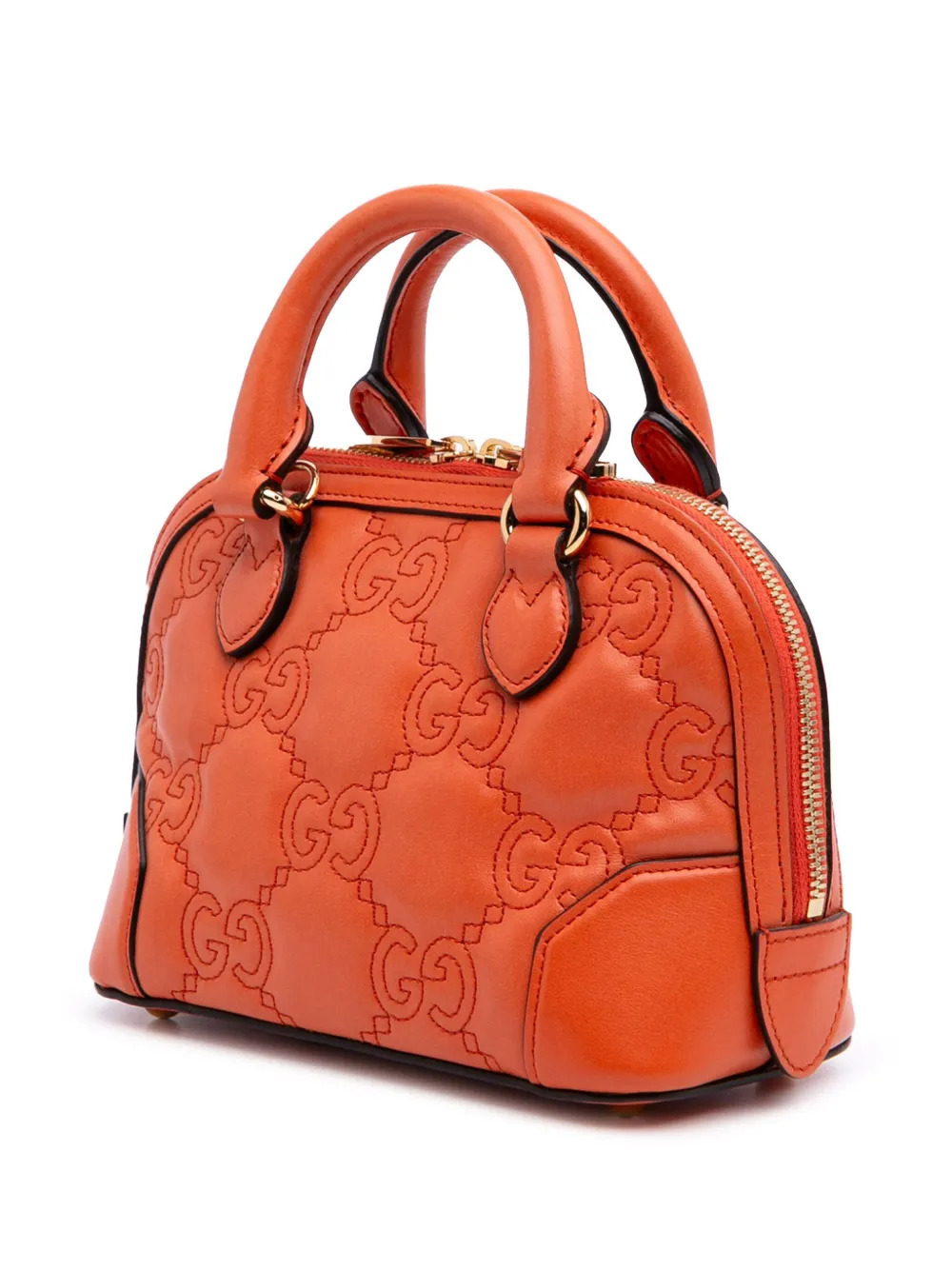 Pre-owned Gucci 2016-2025 Mini Gg Matelasse Calfskin Top Handle Bag Satchel