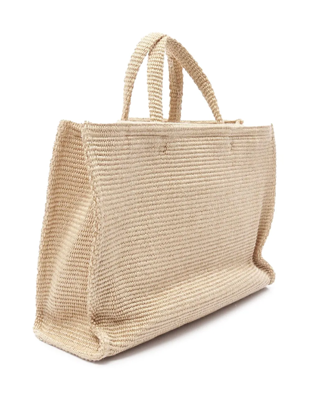 Pre-owned Givenchy 2000-2025 Large Raffia G Shopping Tote Bag