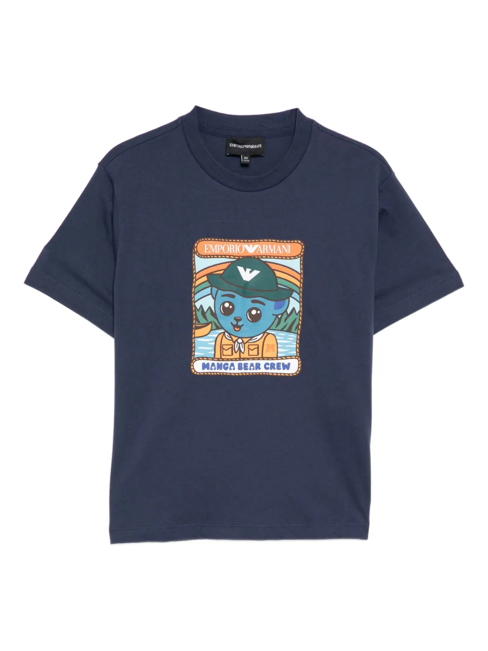 Emporio Armani Kids ASV Manga Bear T-shirt | Blue | Image 1
