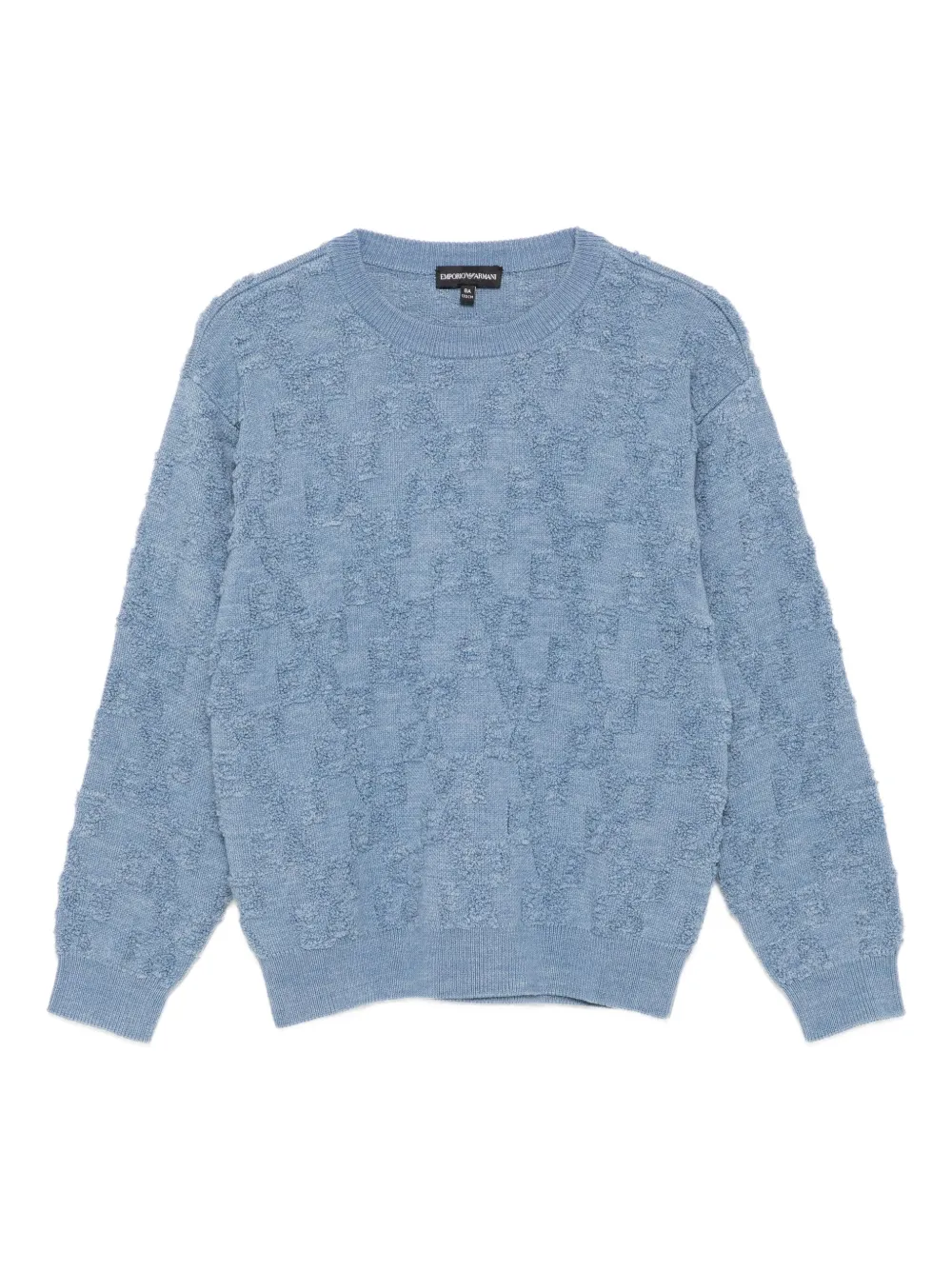 Emporio Armani Kids motif-intarsia jumper | Blue | Image 1