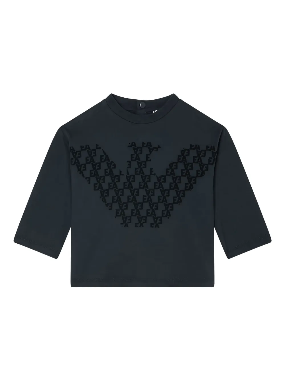 Emporio Armani Kids eagle-logo long-sleeved T-shirt | Black | Image 1