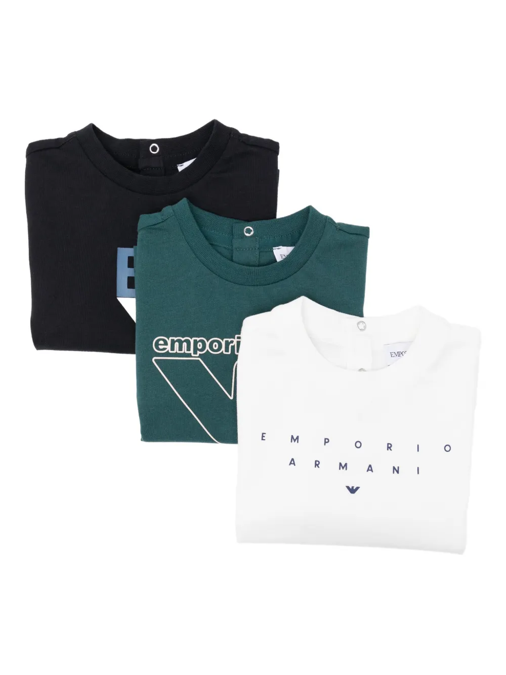 Emporio Armani Kids logo-print T-shirt (set of three) | Blue | Image 1