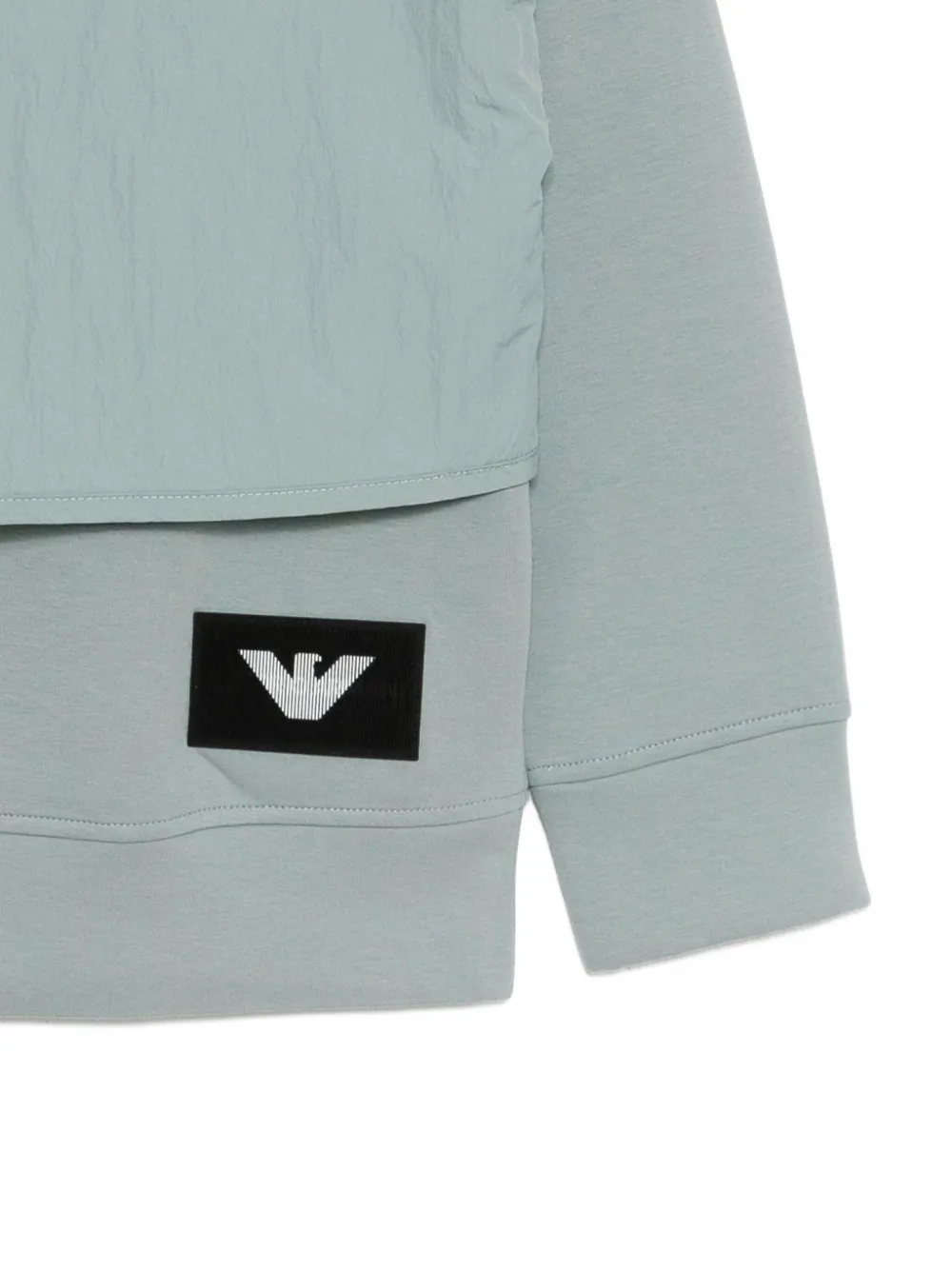 Emporio Armani Kids Hoodie met logopatch Groen