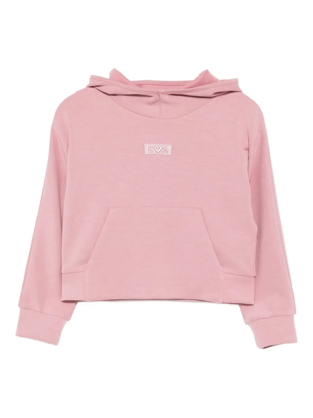 Emporio Armani Kids logo-embroidered hoodie | Pink | Image 1