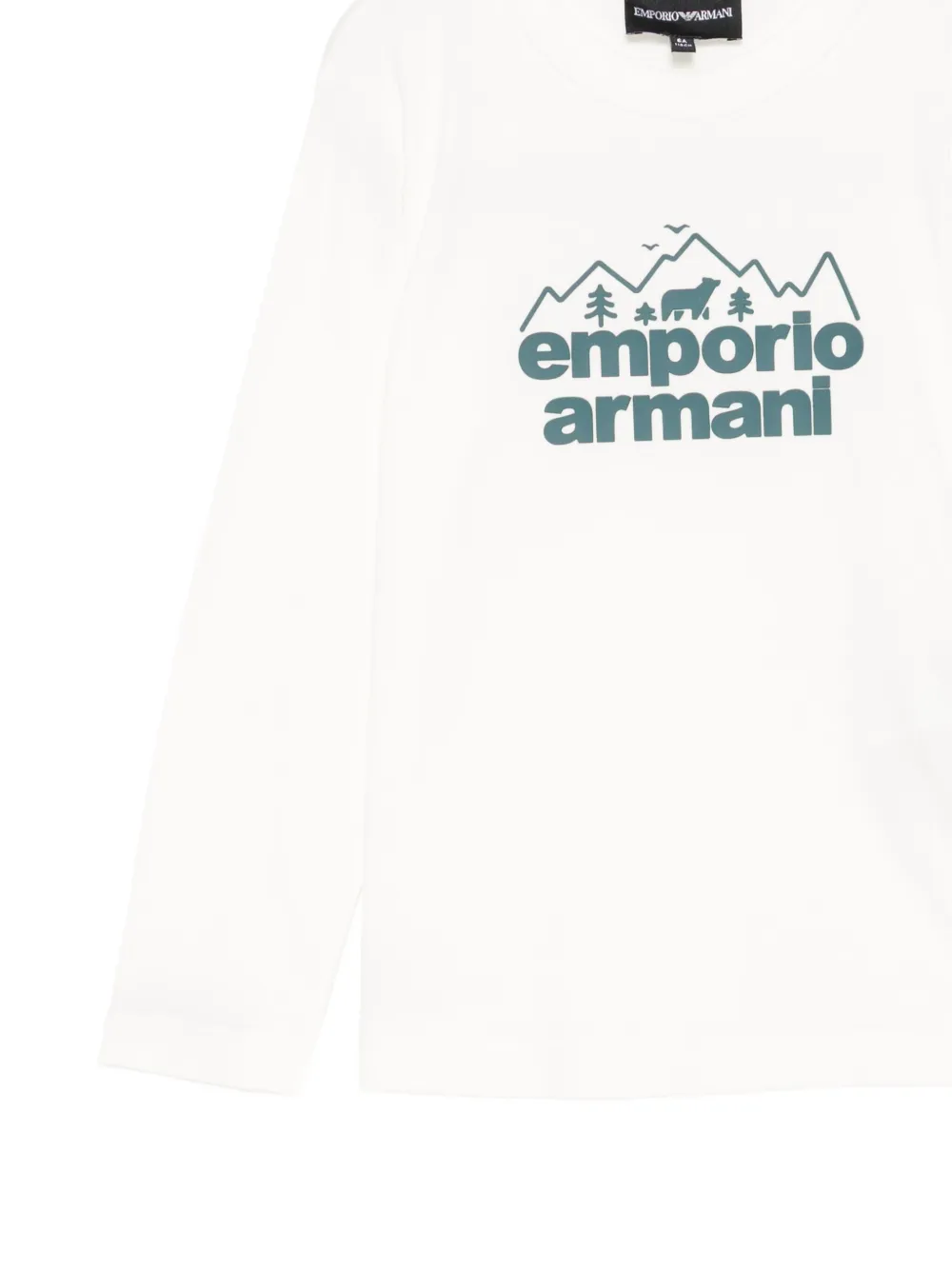 Emporio Armani Kids T-shirt met logo-reliëf Wit