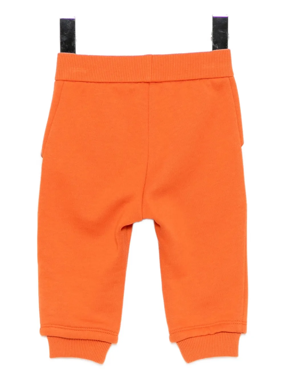 Emporio Armani Asv Logo-embroidered Trousers In Orange