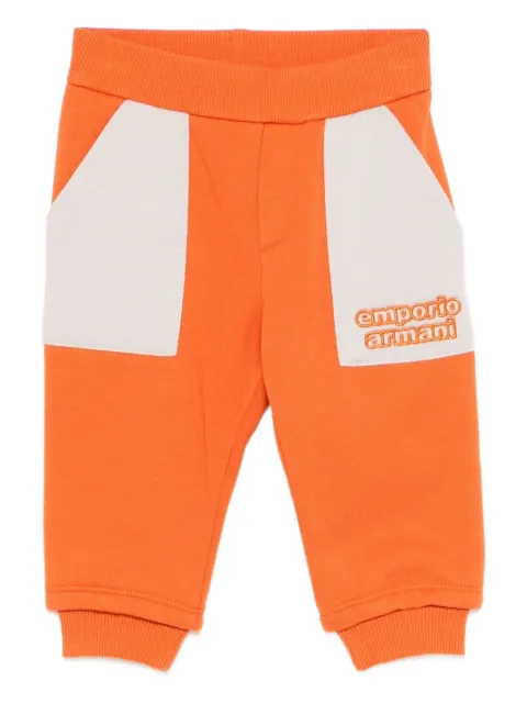 Emporio Armani Kids ASV logo-embroidered trousers
