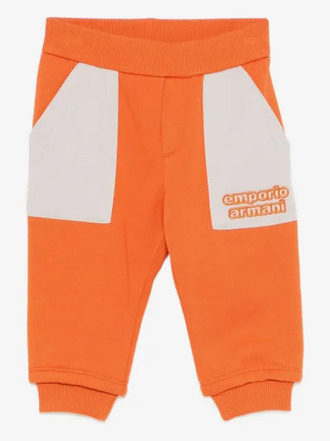 Emporio Armani Kids ASV logo-embroidered trousers