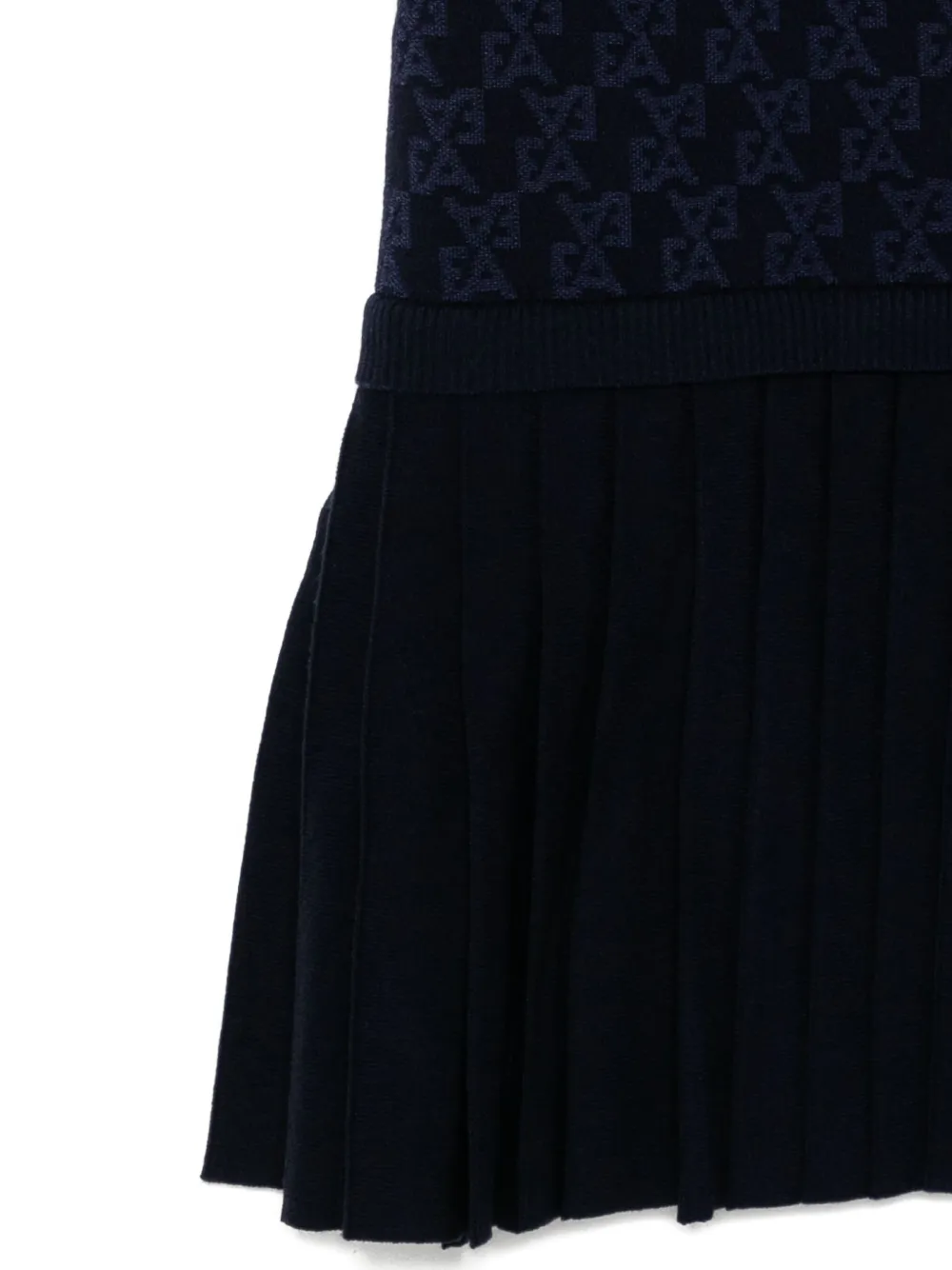 Emporio Armani Kids Jurk met EA-logo en jacquard Blauw