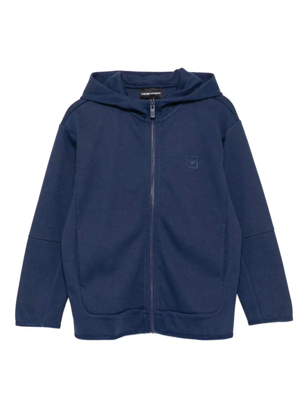 Emporio Armani Kids logo-appliqué hoodie | Blue | Image 1