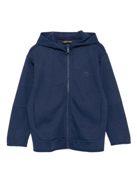 Emporio Armani Kids hoodie con aplique del logo
