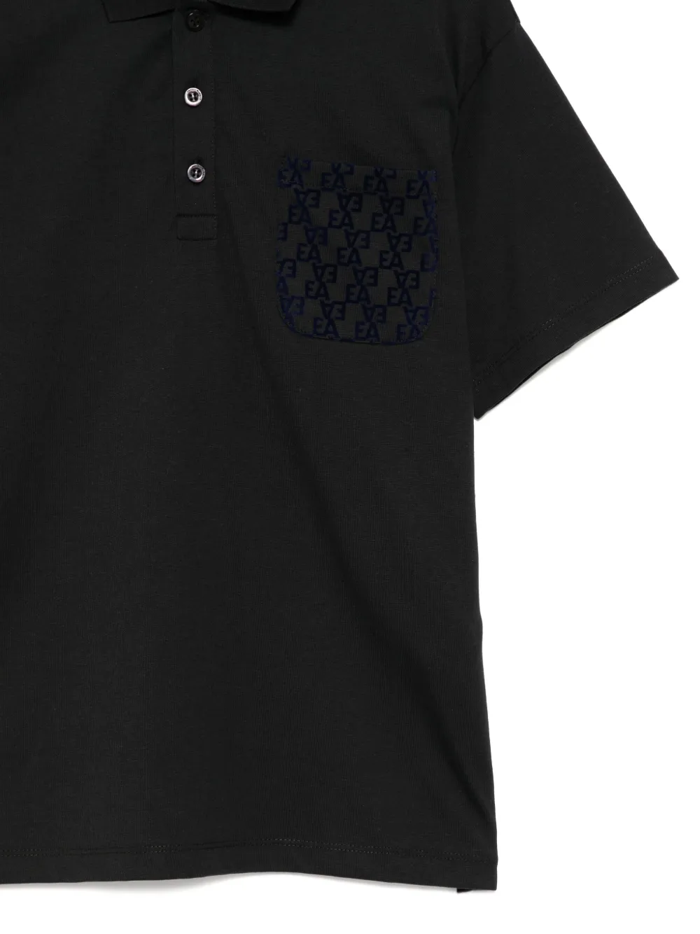Emporio Armani Kids Poloshirt met logo-reliëf Zwart