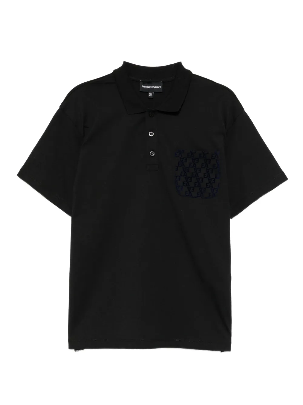 Emporio Armani Kids logo-embossed polo shirt - Nero