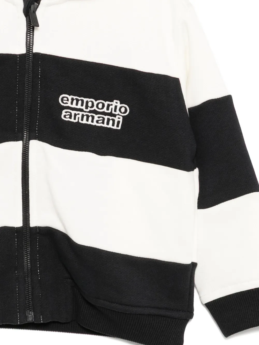 Emporio Armani Logo-embroidered Jacket In Black