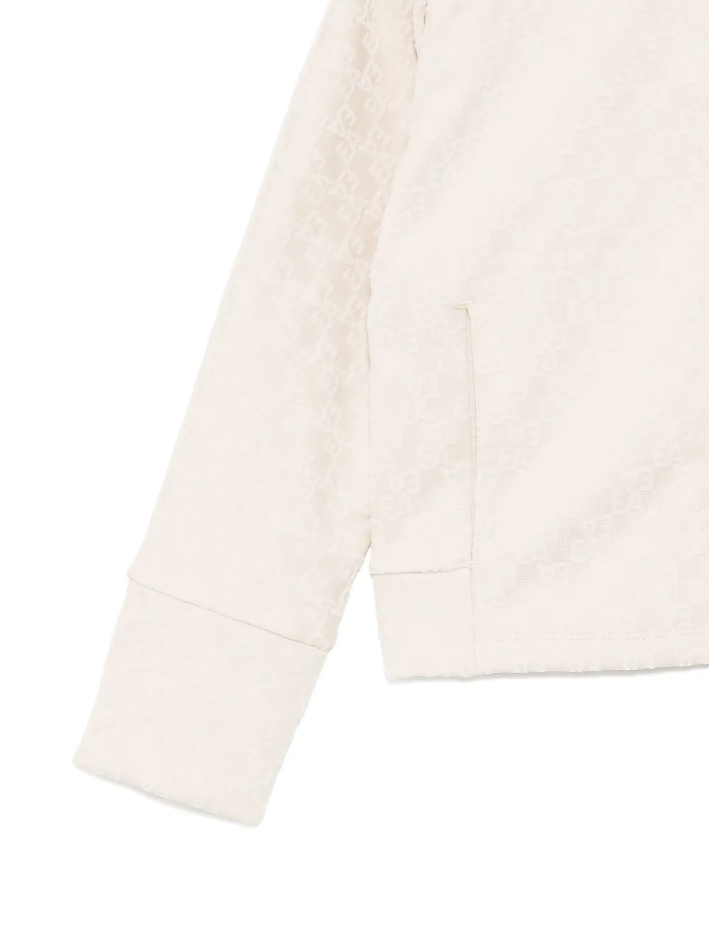 Emporio Armani Monogram Hoodie In Neutral
