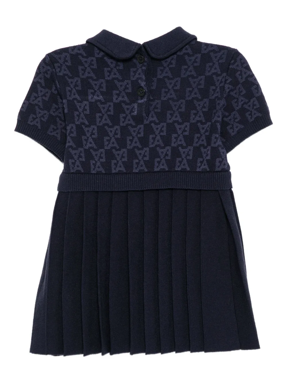 Emporio Armani Kids Jurk met monogram - Blauw