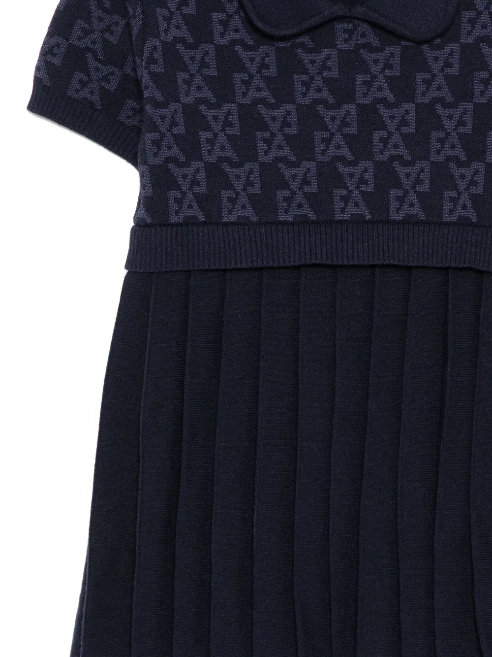 Emporio Armani Kids Jurk met monogram Blauw