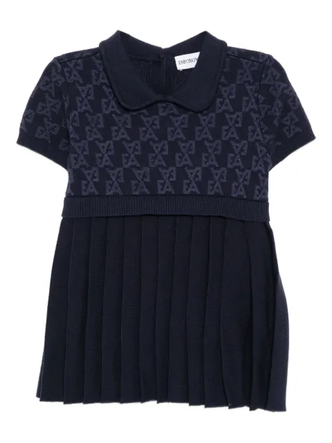 Emporio Armani Kids vestido con monograma