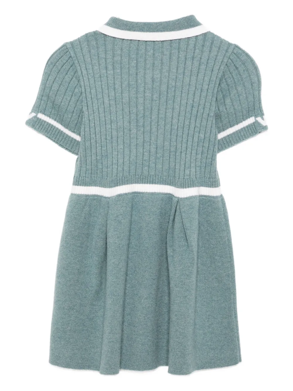 Emporio Armani Kids Gebreide jurk met logopatroon - Groen