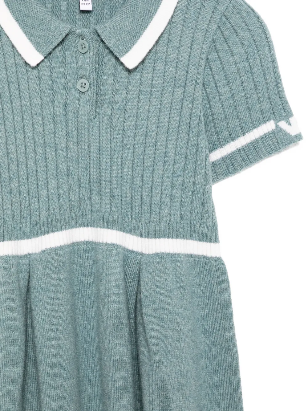 Emporio Armani Kids Gebreide jurk met logopatroon Groen