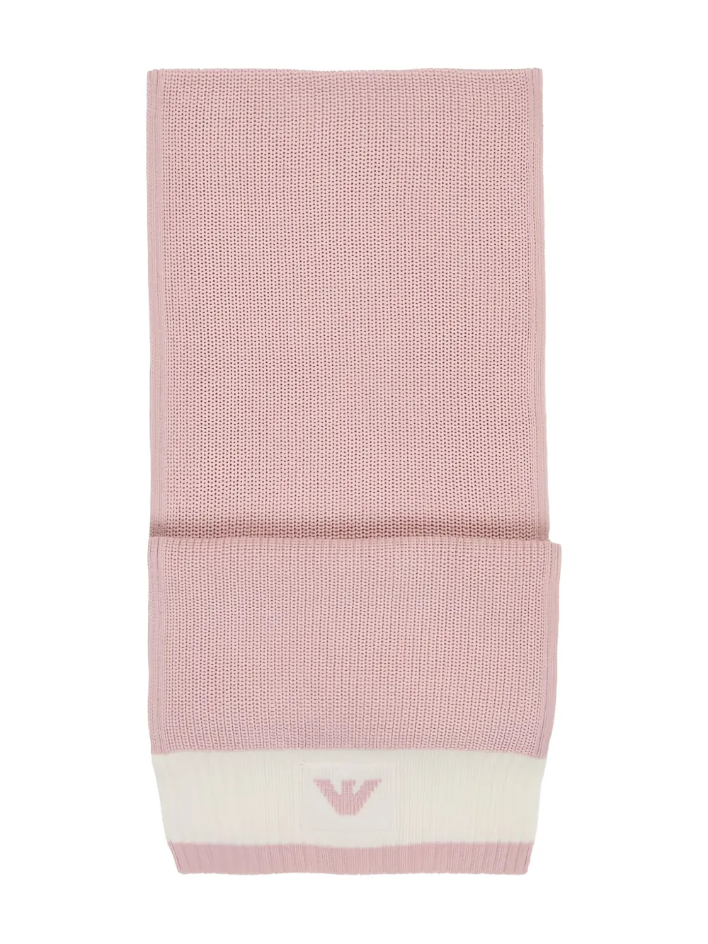 Emporio Armani Logo-detail Ribbed Knitwear Set In Pink