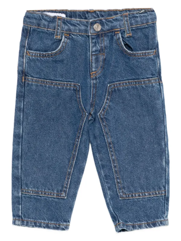 Emporio Armani Kids ロゴパッチ ジーンズ | ブルー | FARFETCH JP
