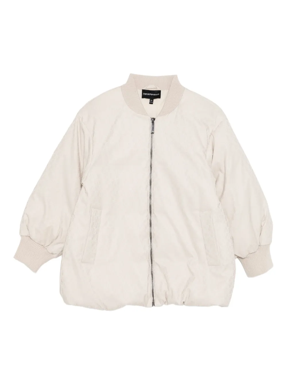Emporio Armani Kids monogram coat - Toni neutri